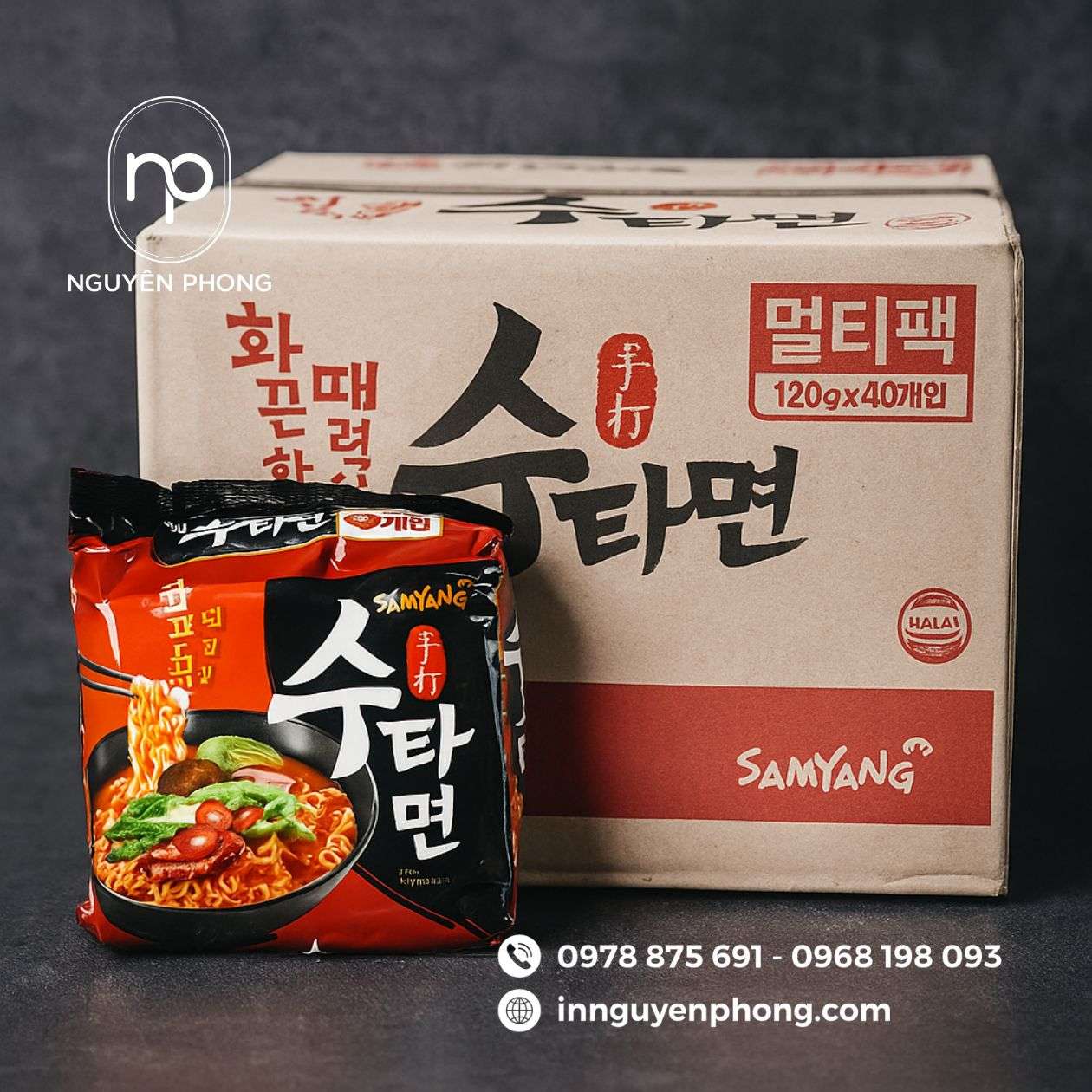 Mẫu thùng carton đựng mì tôm 